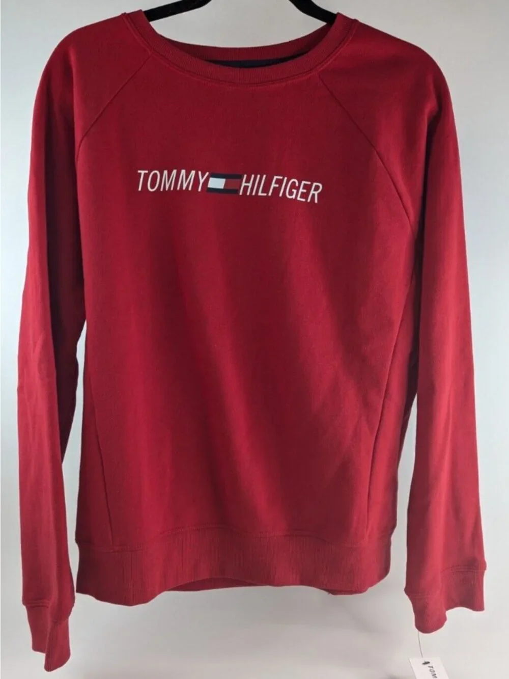 Tommy Hilfiger Sport Men’s Size XL Sweatshirt Red Fleece Crewneck Logo - NWT